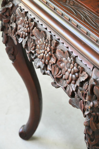 Oriental Carved Occasional Table