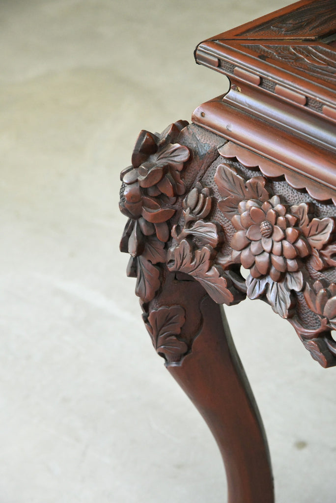 Oriental Carved Occasional Table