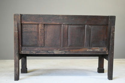 Antique Carved Oak Bench