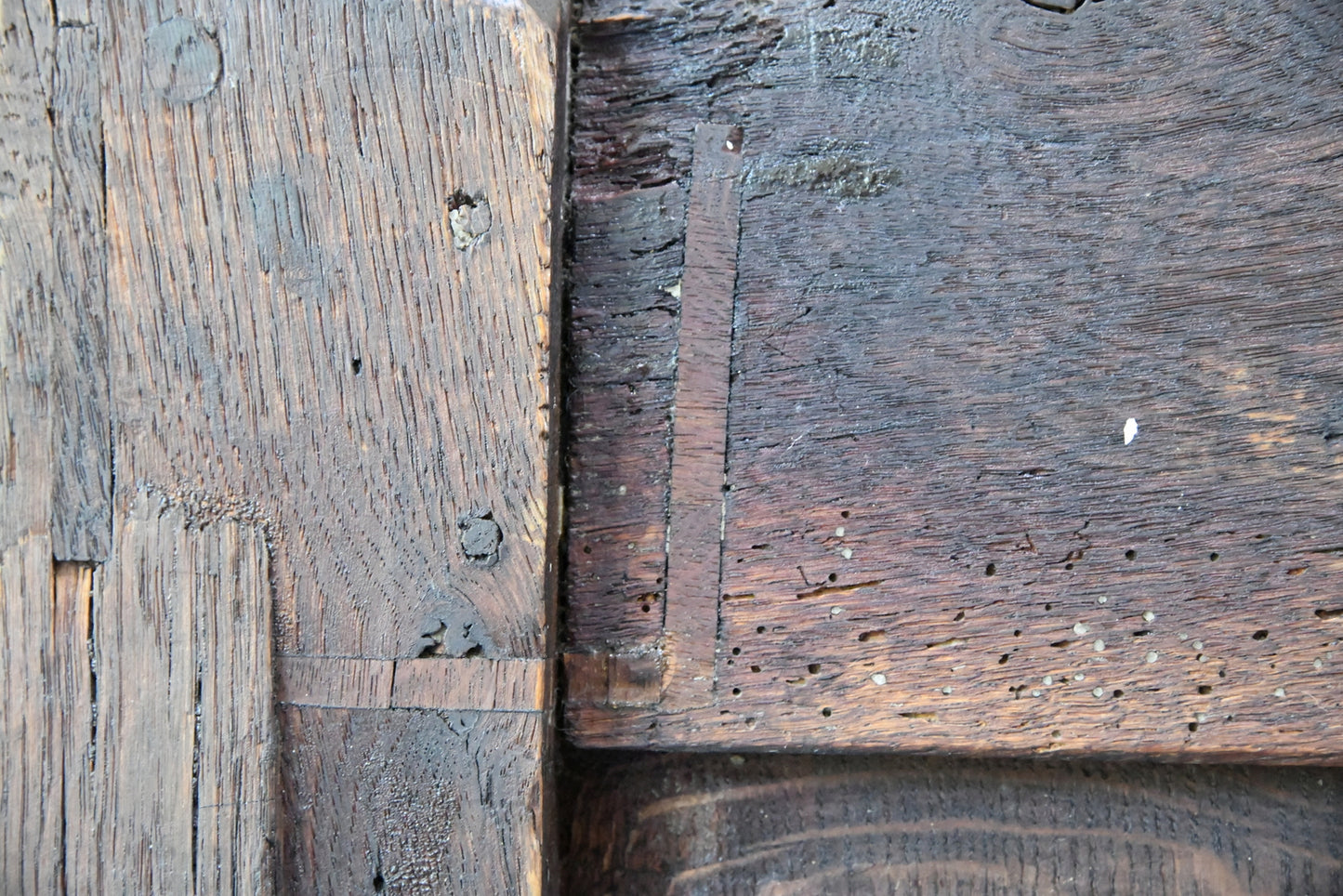 Antique Carved Oak Bench