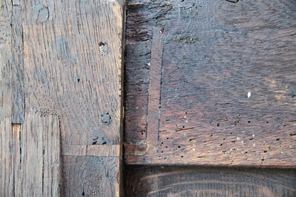 Antique Carved Oak Bench