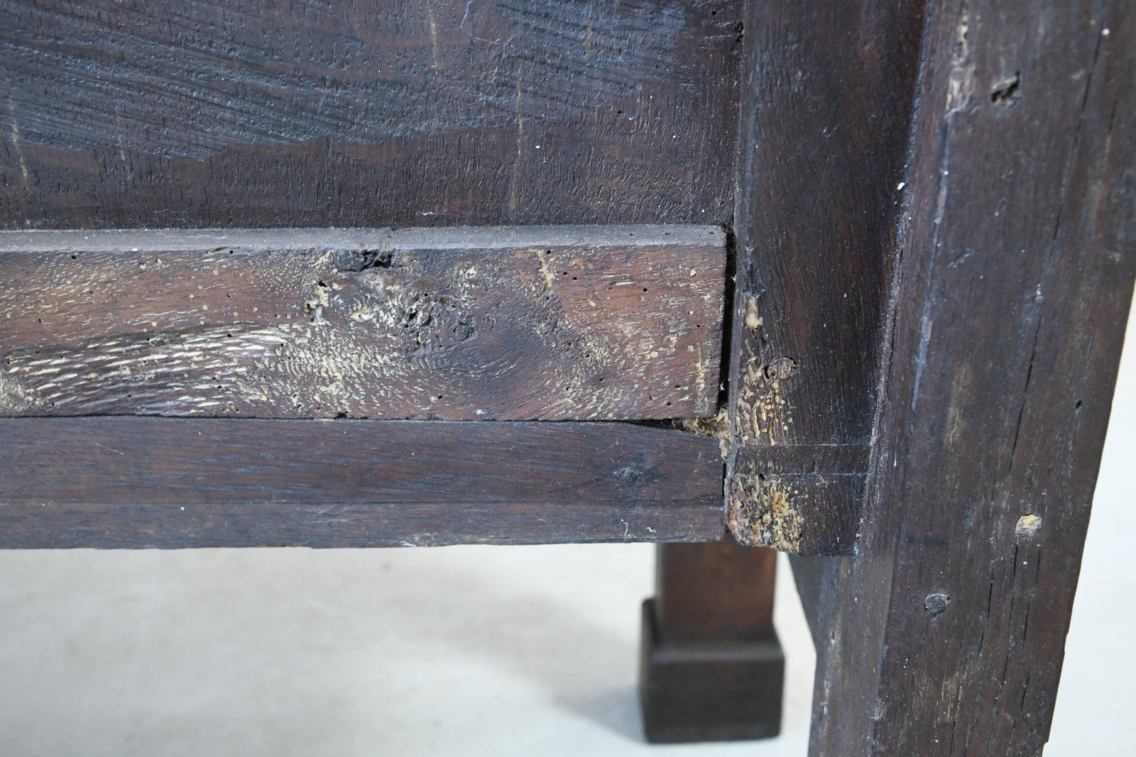 Antique Carved Oak Bench