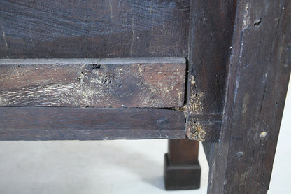 Antique Carved Oak Bench