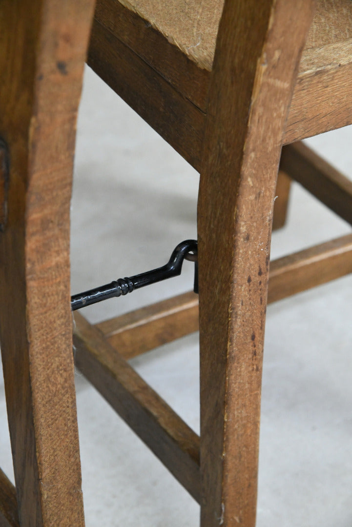 Set 4 Early 20th Century Oak School Chairs