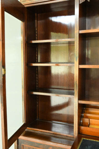 Edwardian Inlaid Rosewood Bookcase