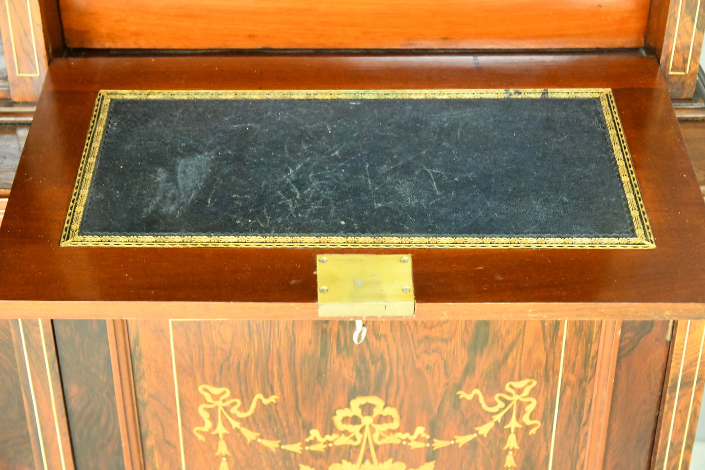 Edwardian Inlaid Rosewood Bookcase