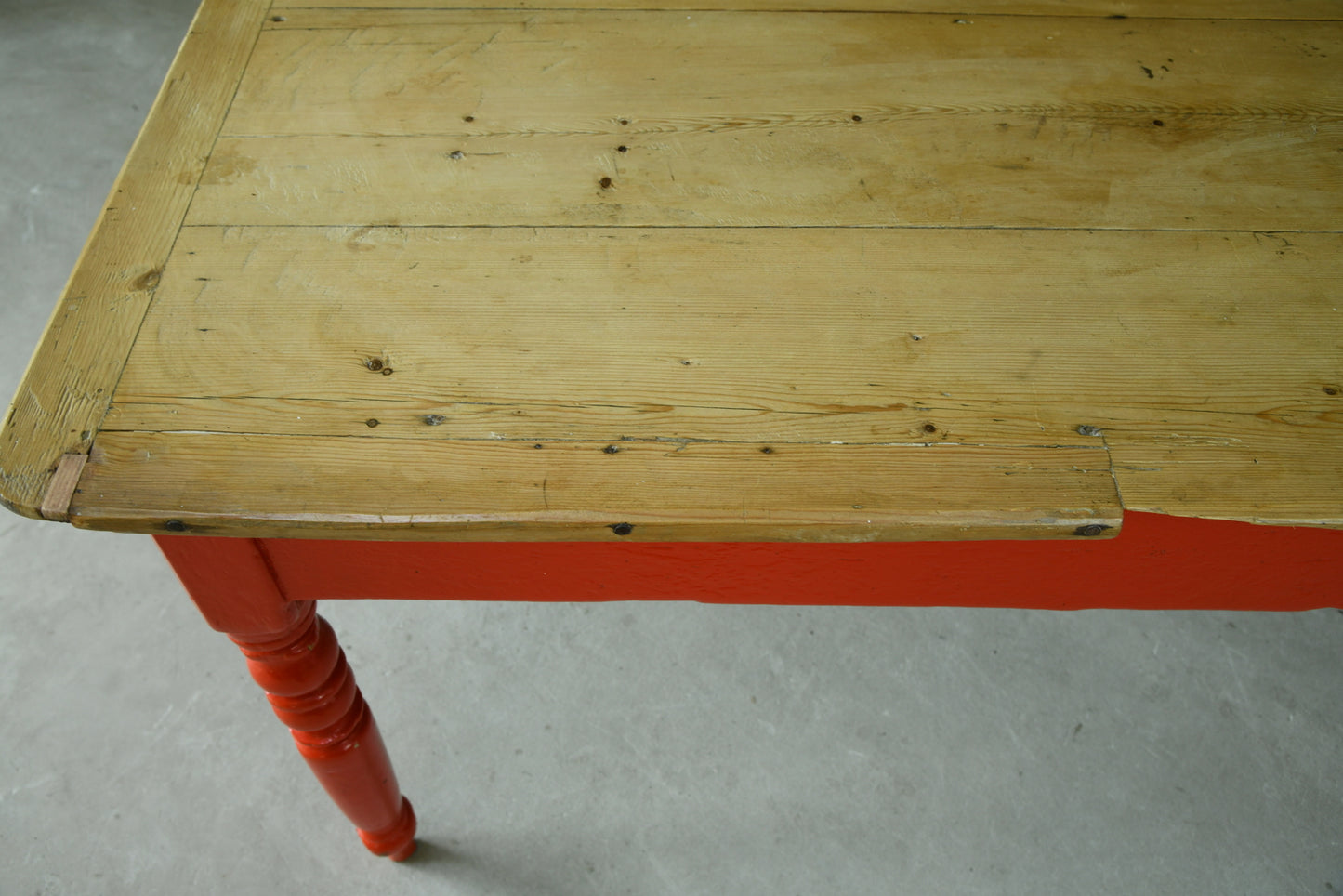 Large Antique Pine Kitchen Table