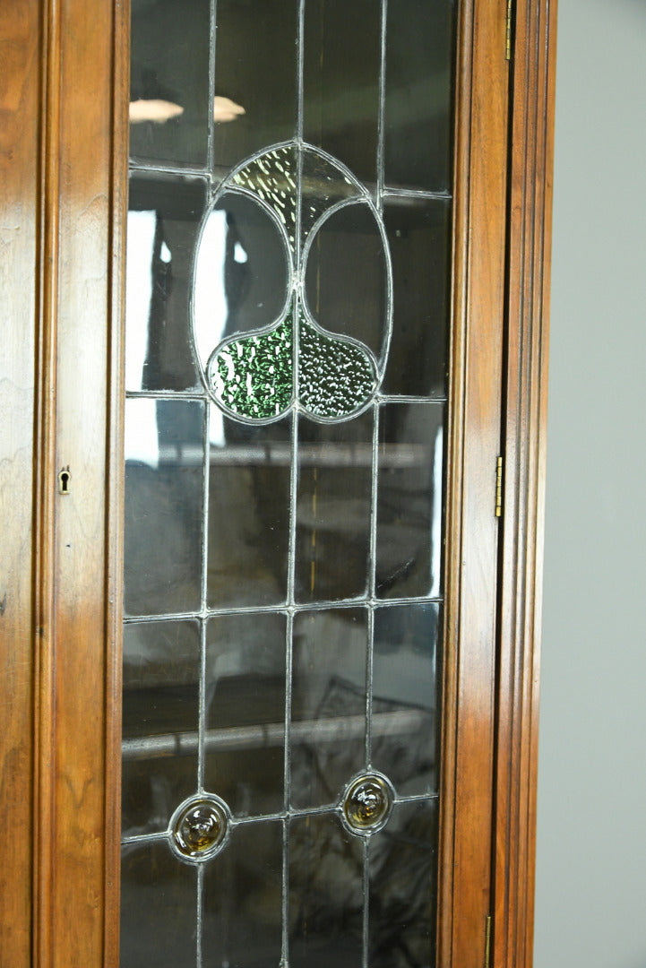 Antique Walnut Edwardian Glazed Bookcase