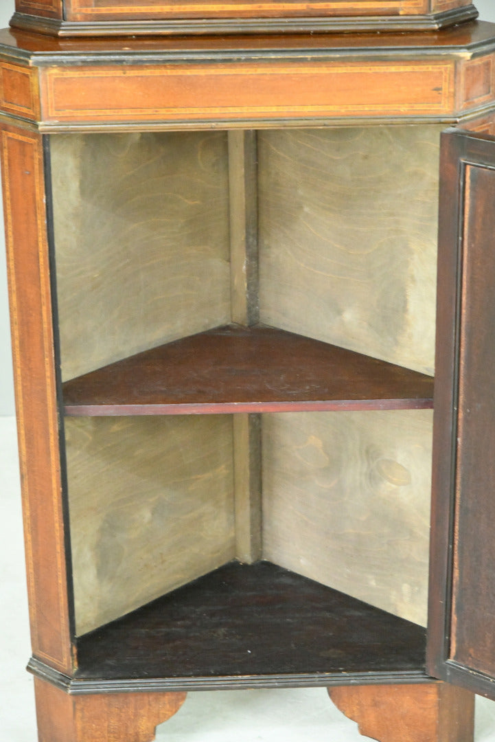 Edwardian Astragal Glazed Corner Cabinet