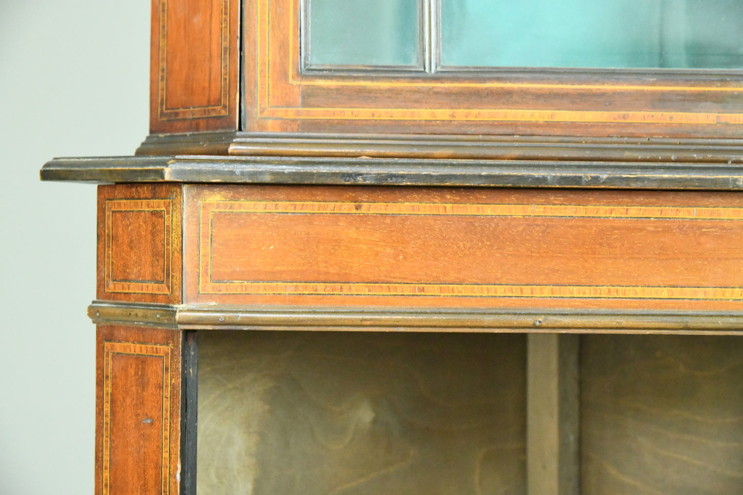 Edwardian Astragal Glazed Corner Cabinet