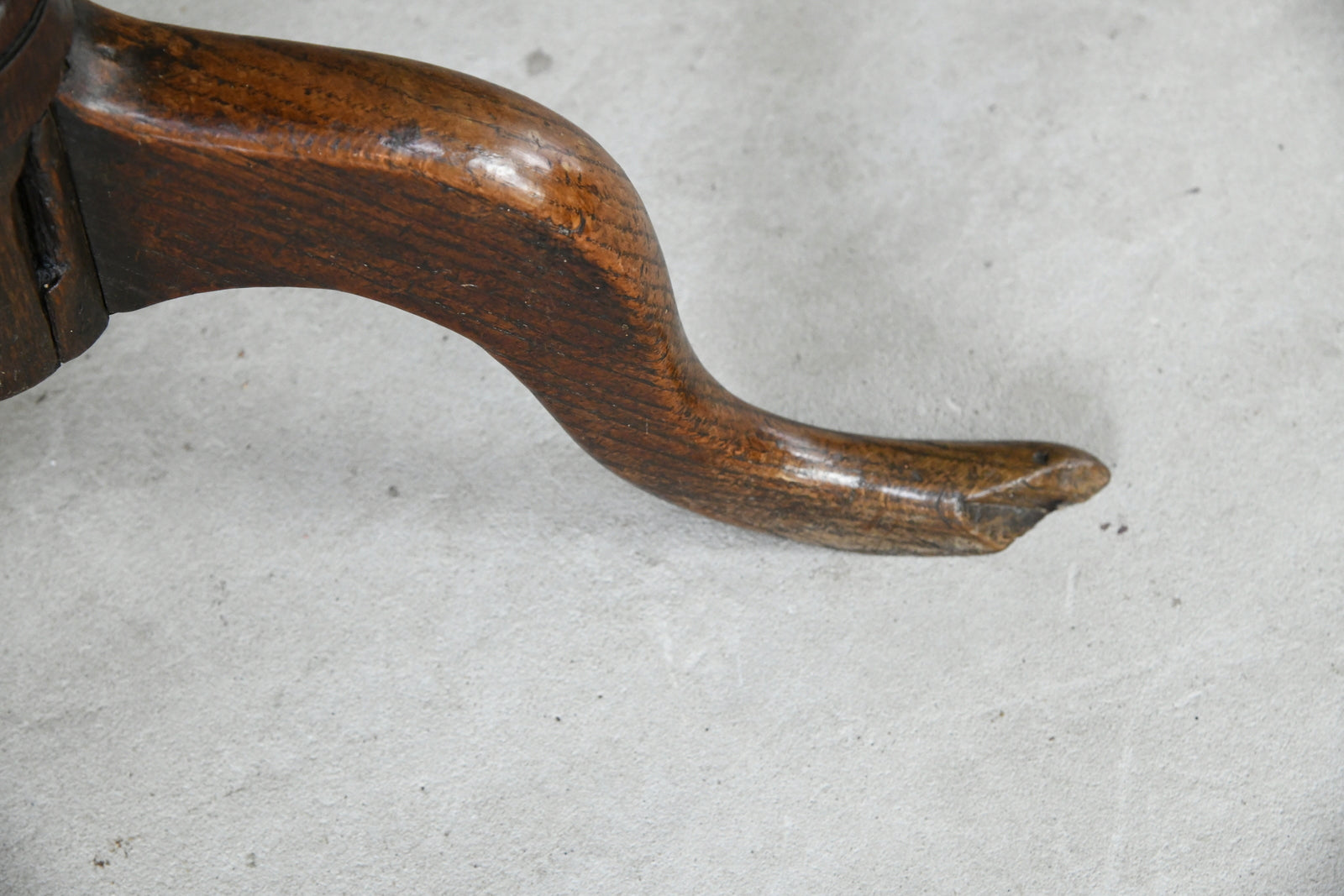 Antique Rustic Oak Tripod Table