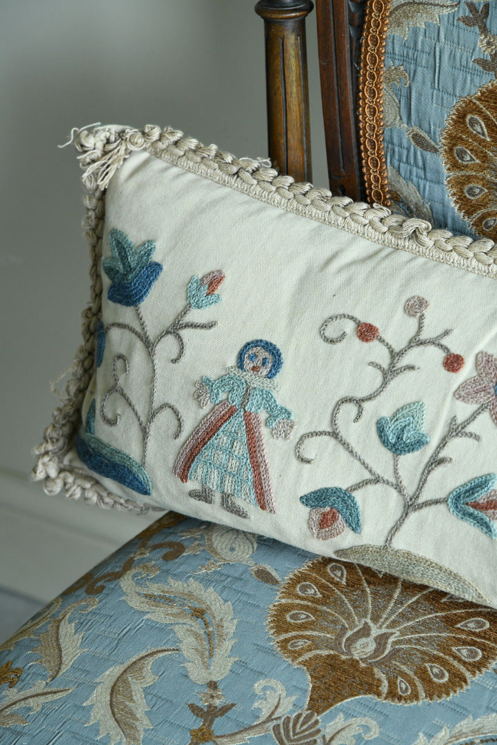 Two Embroidered Cushions