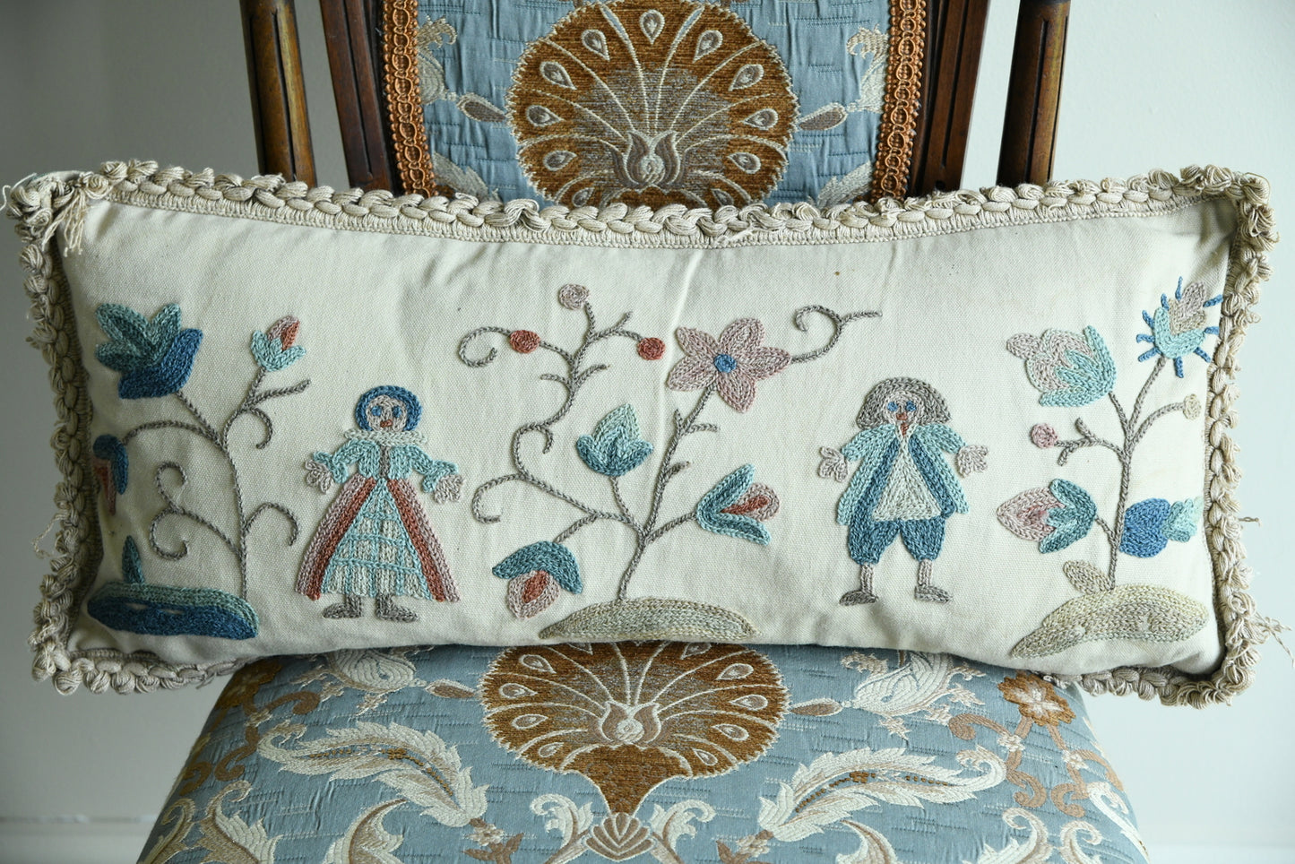 Two Embroidered Cushions