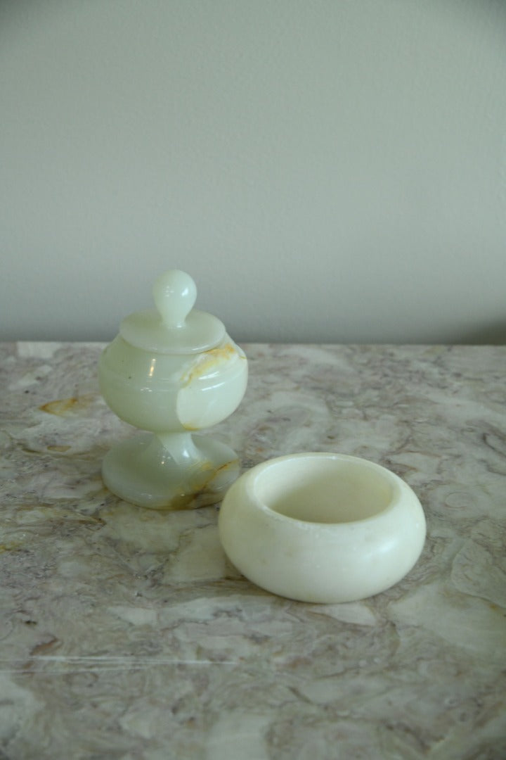 Retro Alabaster Pot & Trinket