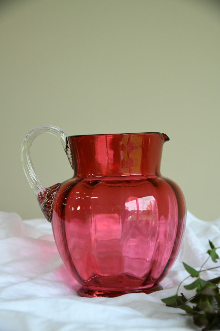 Victorian Cranberry Glass Jug