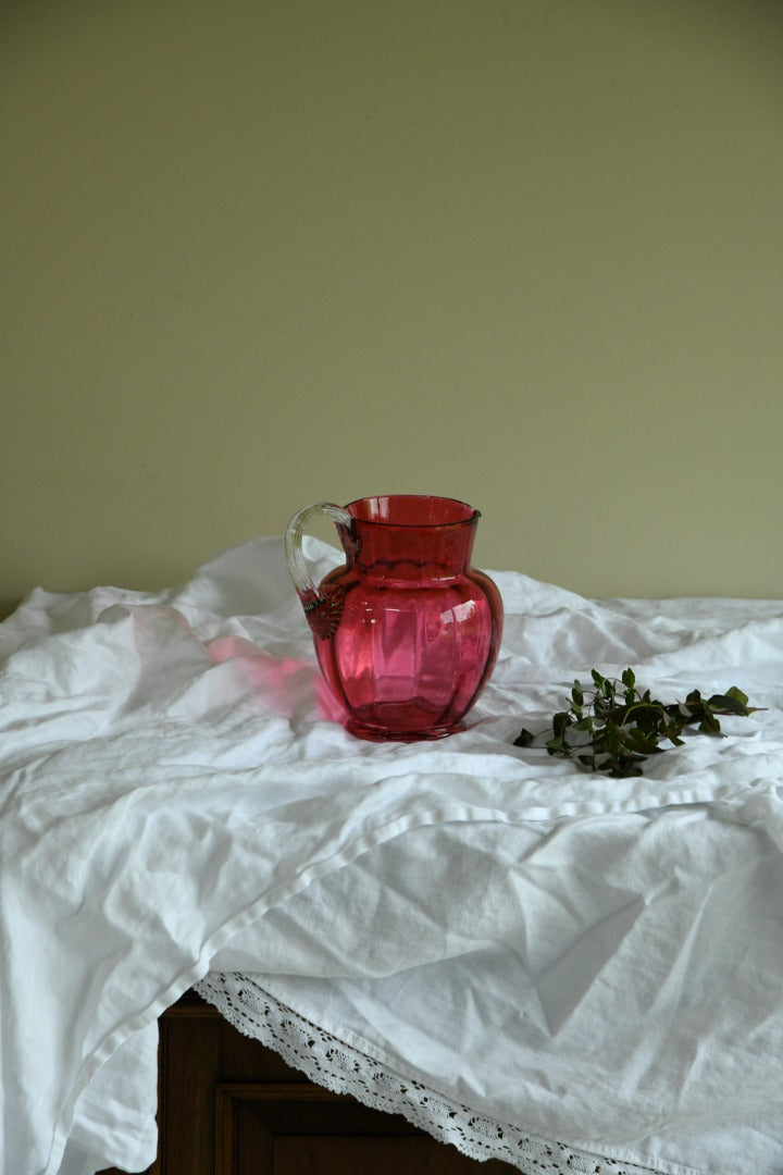 Victorian Cranberry Glass Jug