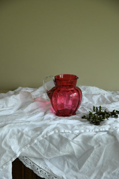 Victorian Cranberry Glass Jug