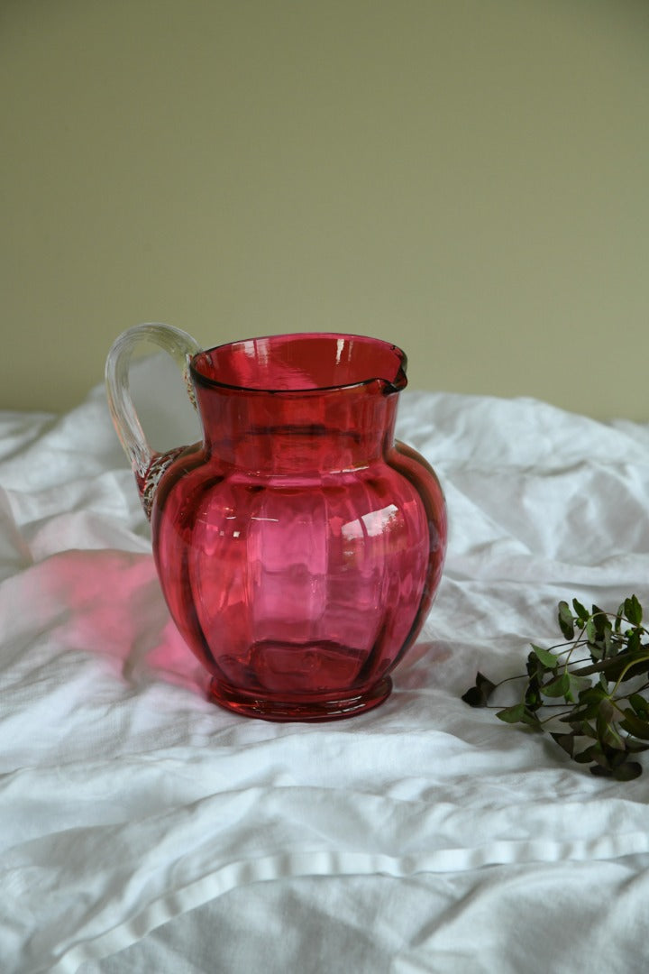 Victorian Cranberry Glass Jug