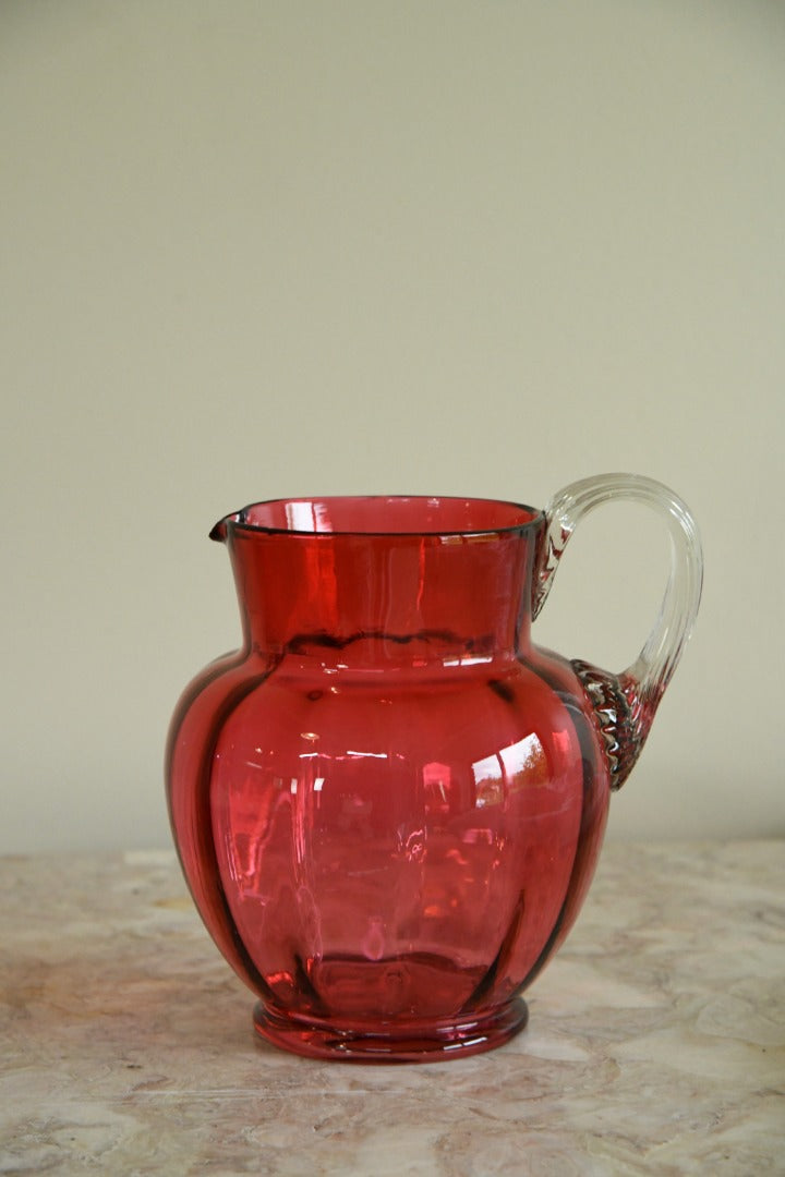 Victorian Cranberry Glass Jug