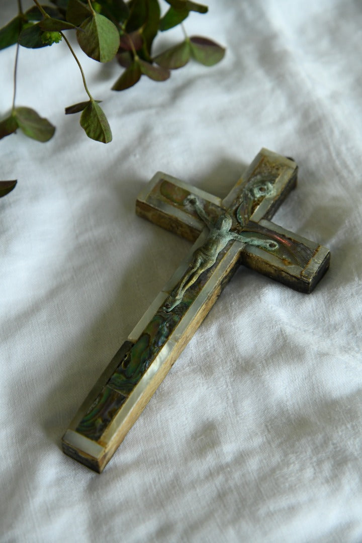 Vintage Mother Of Pearl Crucifix