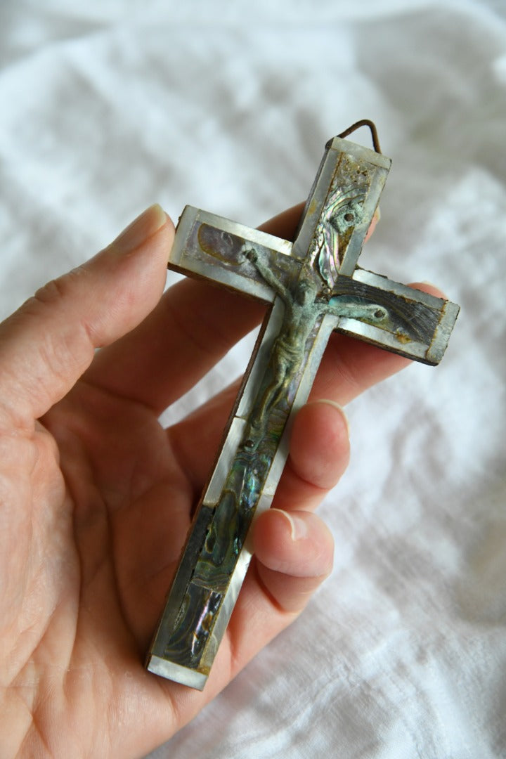 Vintage Mother Of Pearl Crucifix