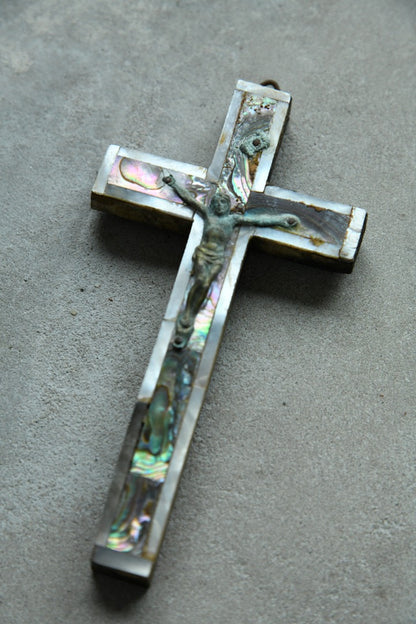 Vintage Mother Of Pearl Crucifix