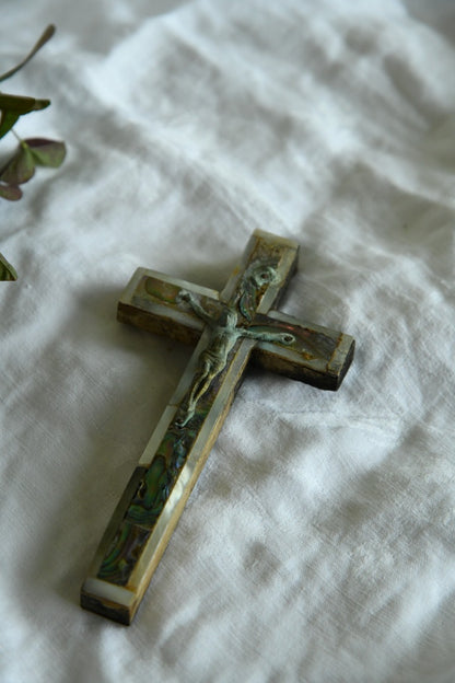 Vintage Mother Of Pearl Crucifix