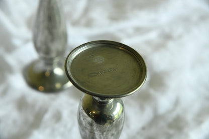 Pair Pewter Vase