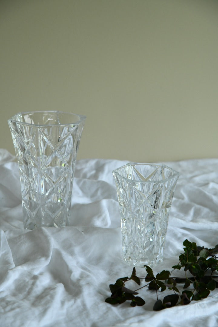 Small and Large Crystal Glass Vase