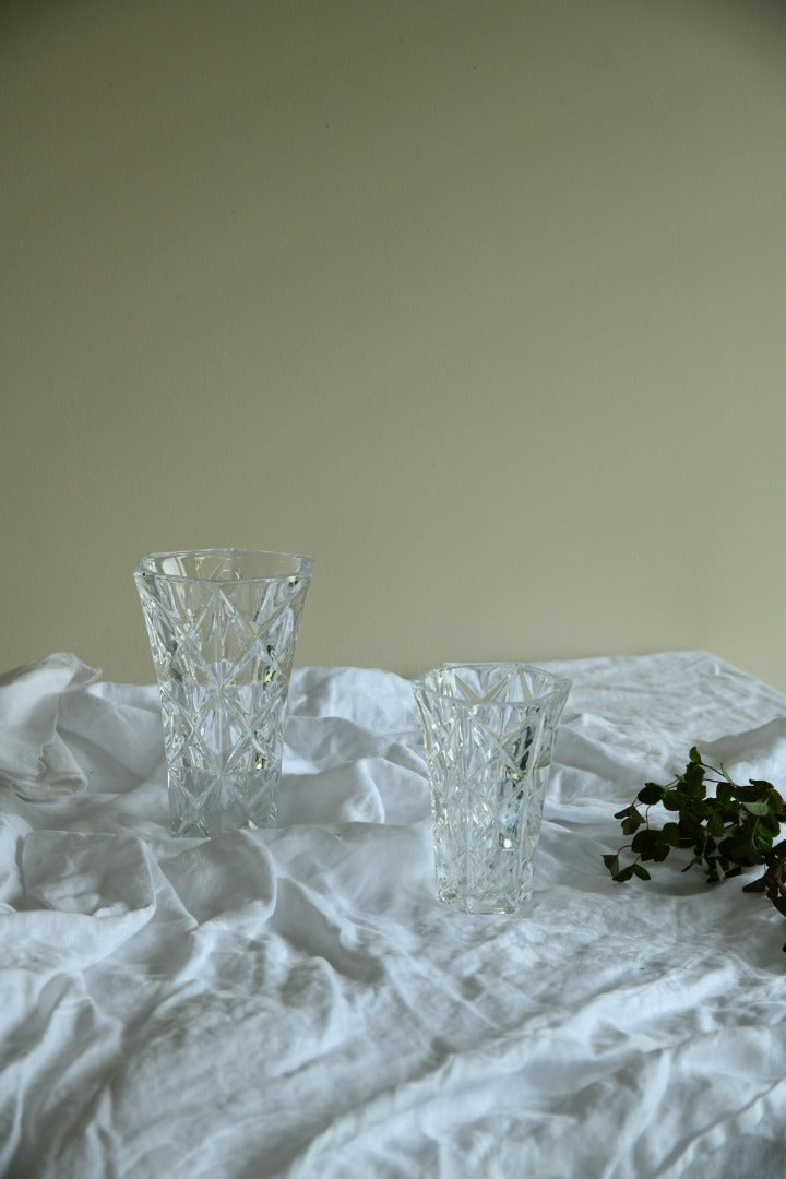 Small and Large Crystal Glass Vase