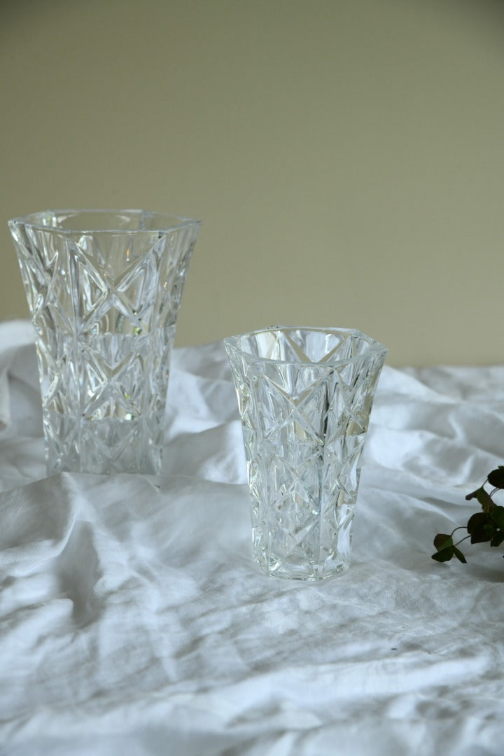 Small and Large Crystal Glass Vase