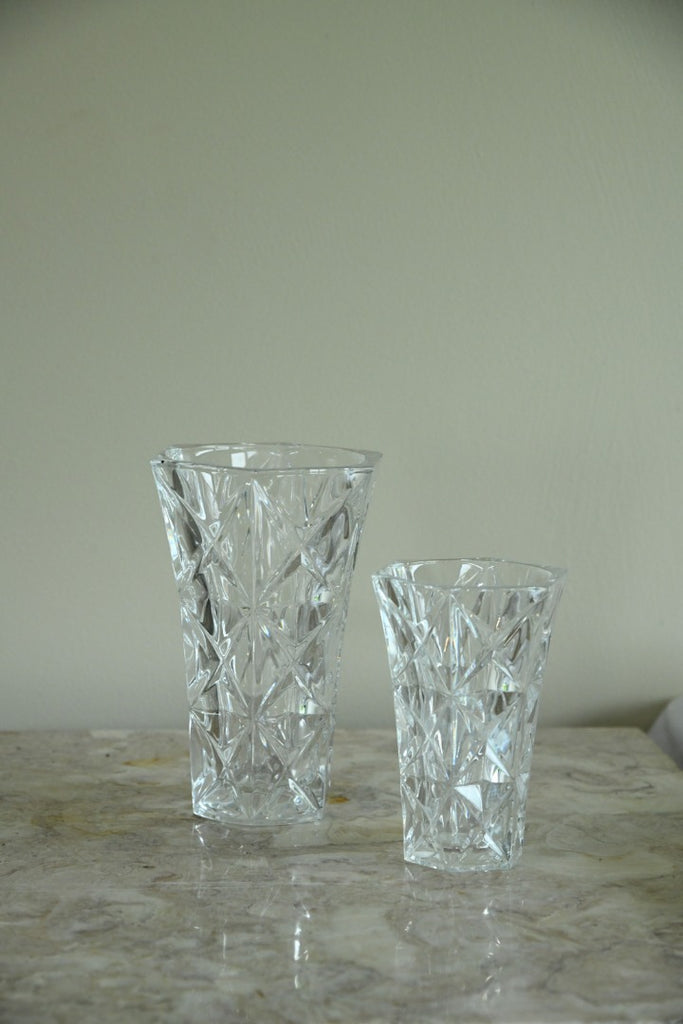 Small and Large Crystal Glass Vase