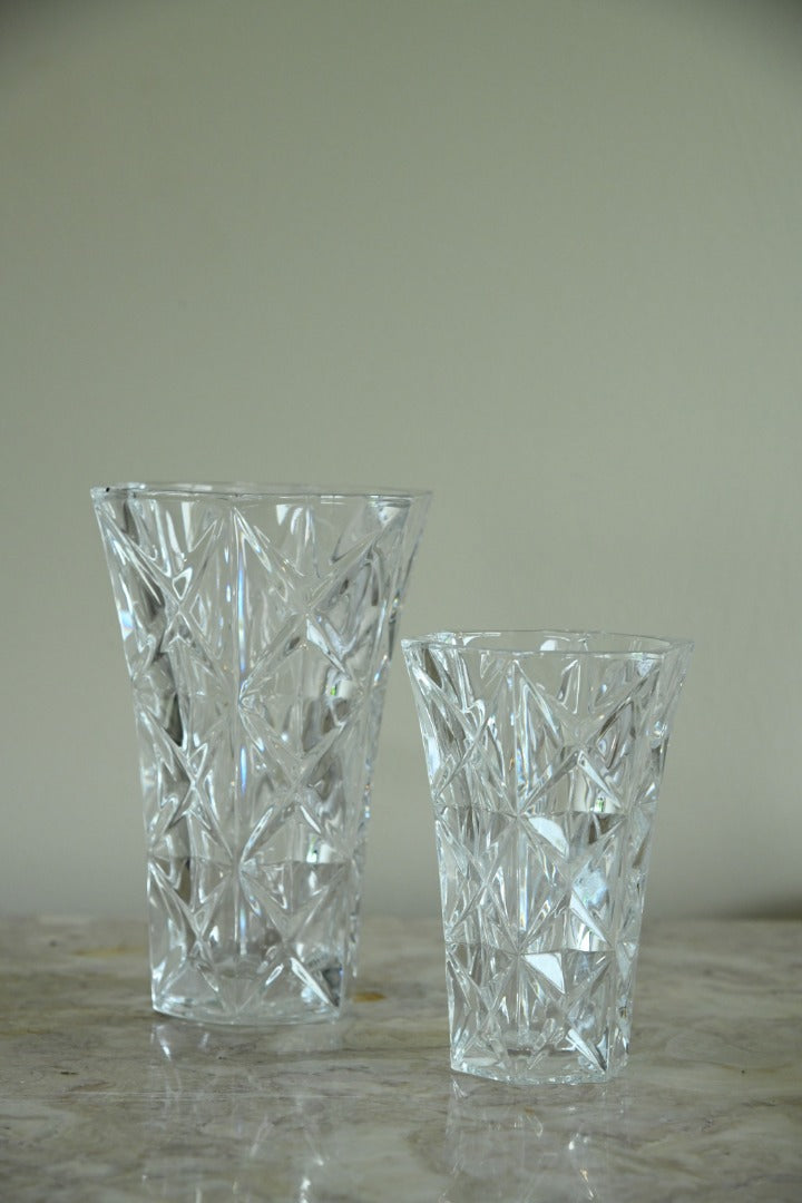 Small and Large Crystal Glass Vase