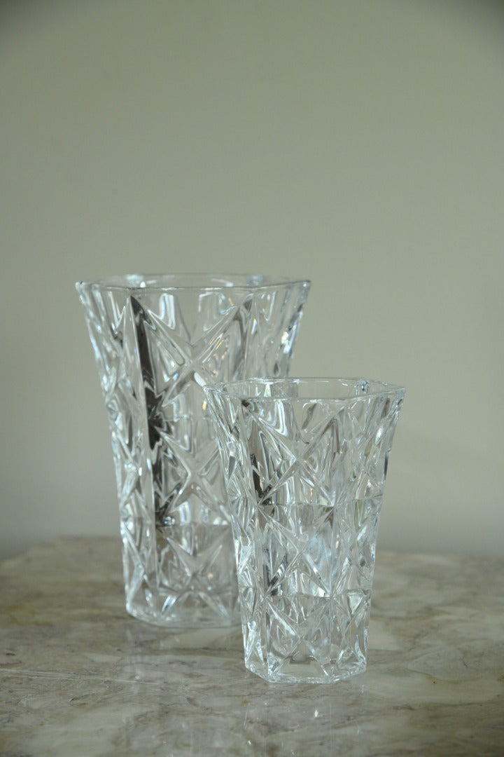 Small and Large Crystal Glass Vase