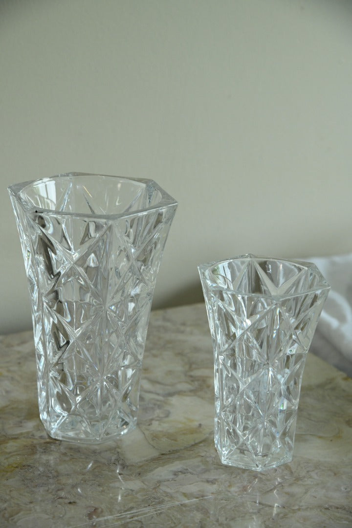 Small and Large Crystal Glass Vase