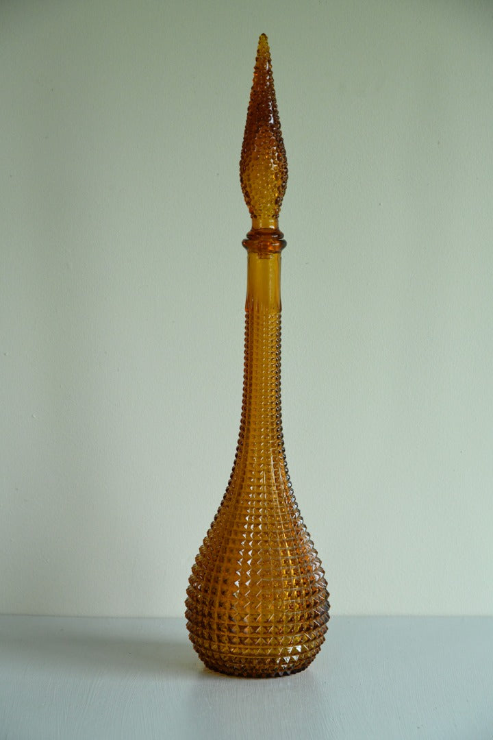 Amber Glass Genie Bottle