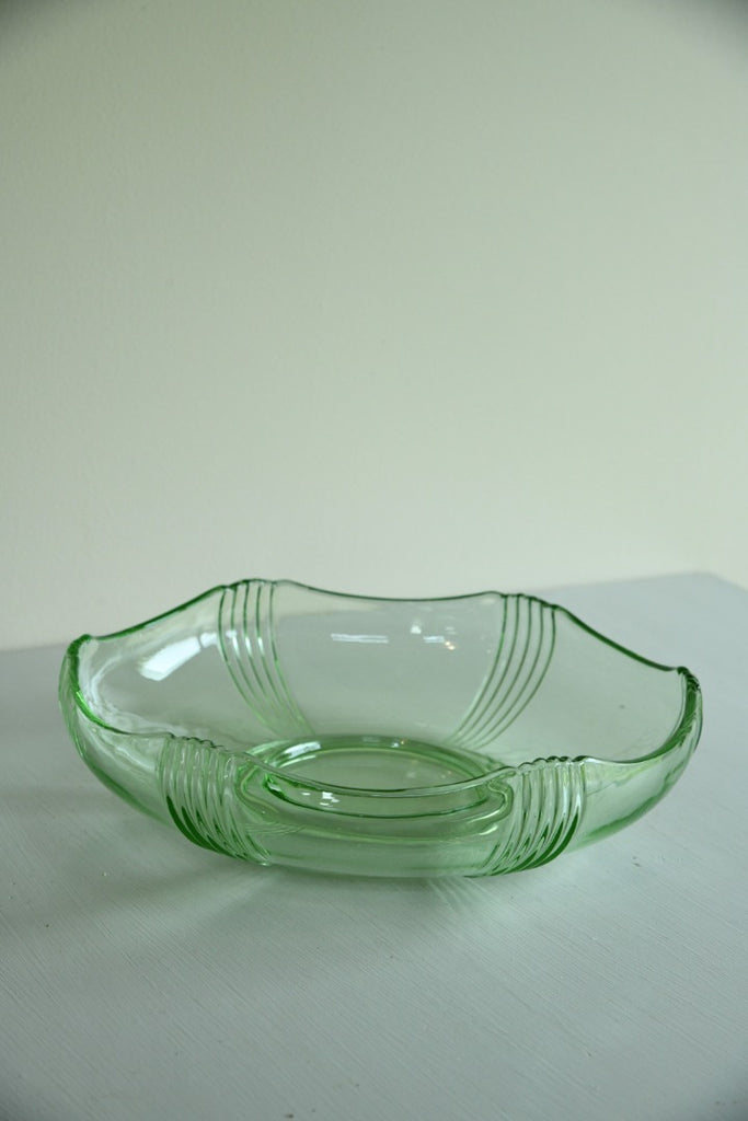 Deco Style Green Glass Bowl