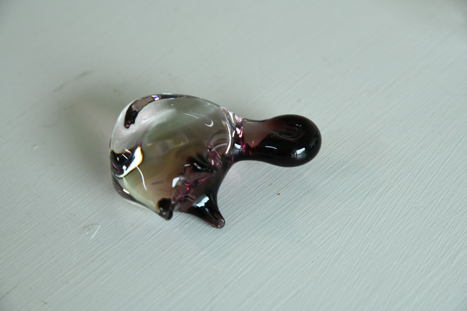 Pair Glass Bird Paperweight