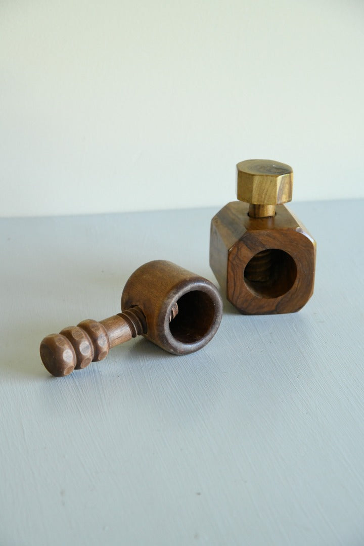 2 Wooden Nut Crackers