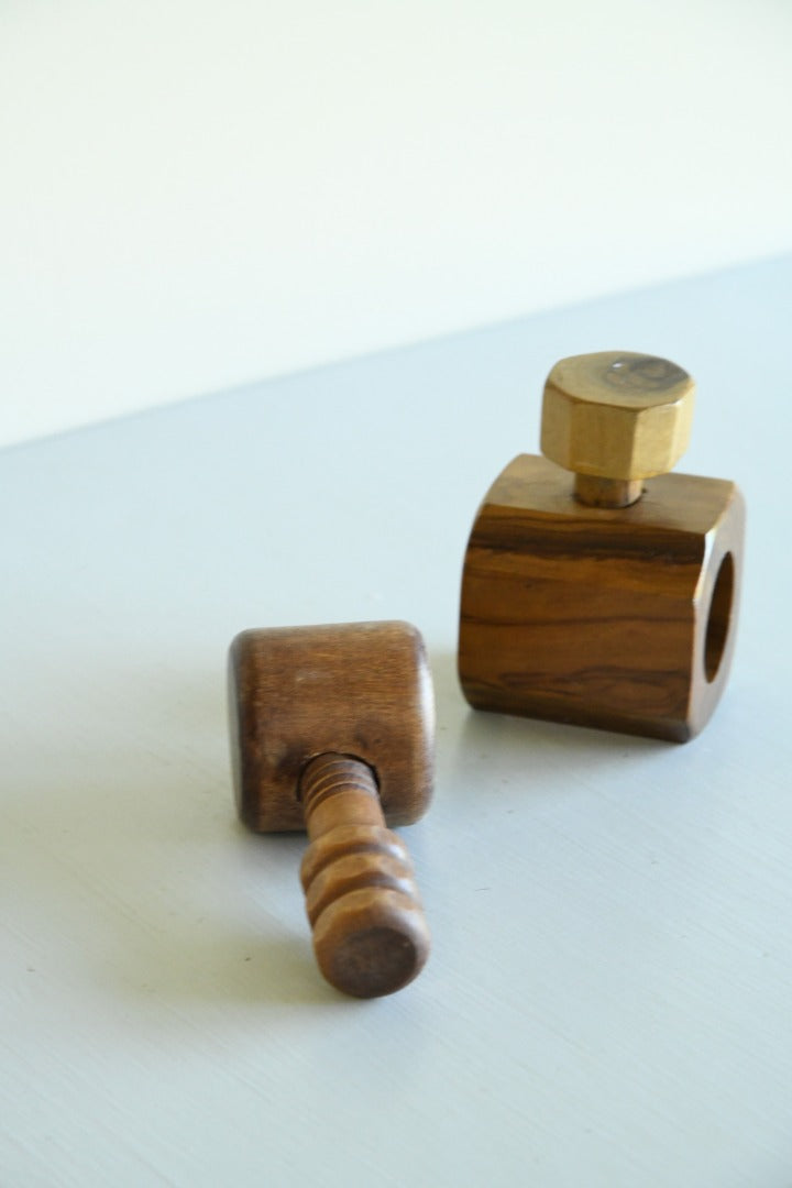 2 Wooden Nut Crackers