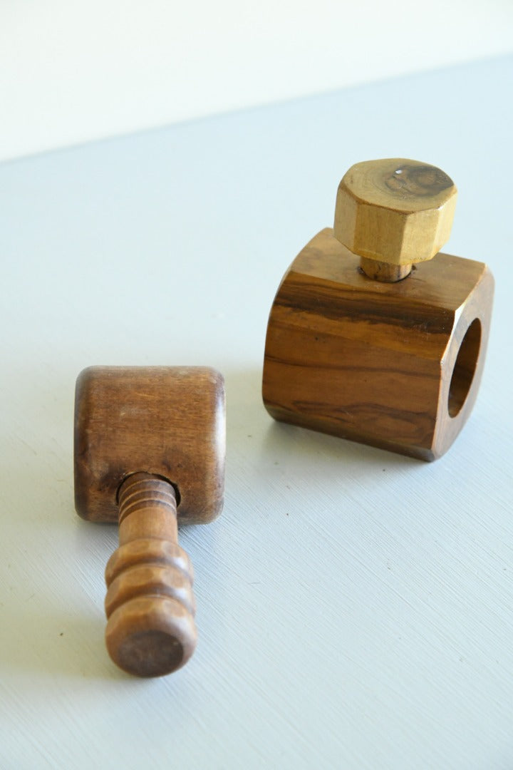 2 Wooden Nut Crackers