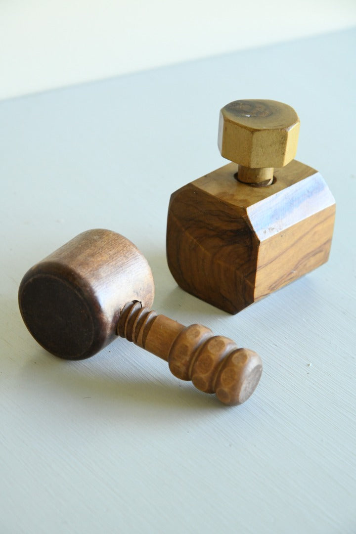 2 Wooden Nut Crackers