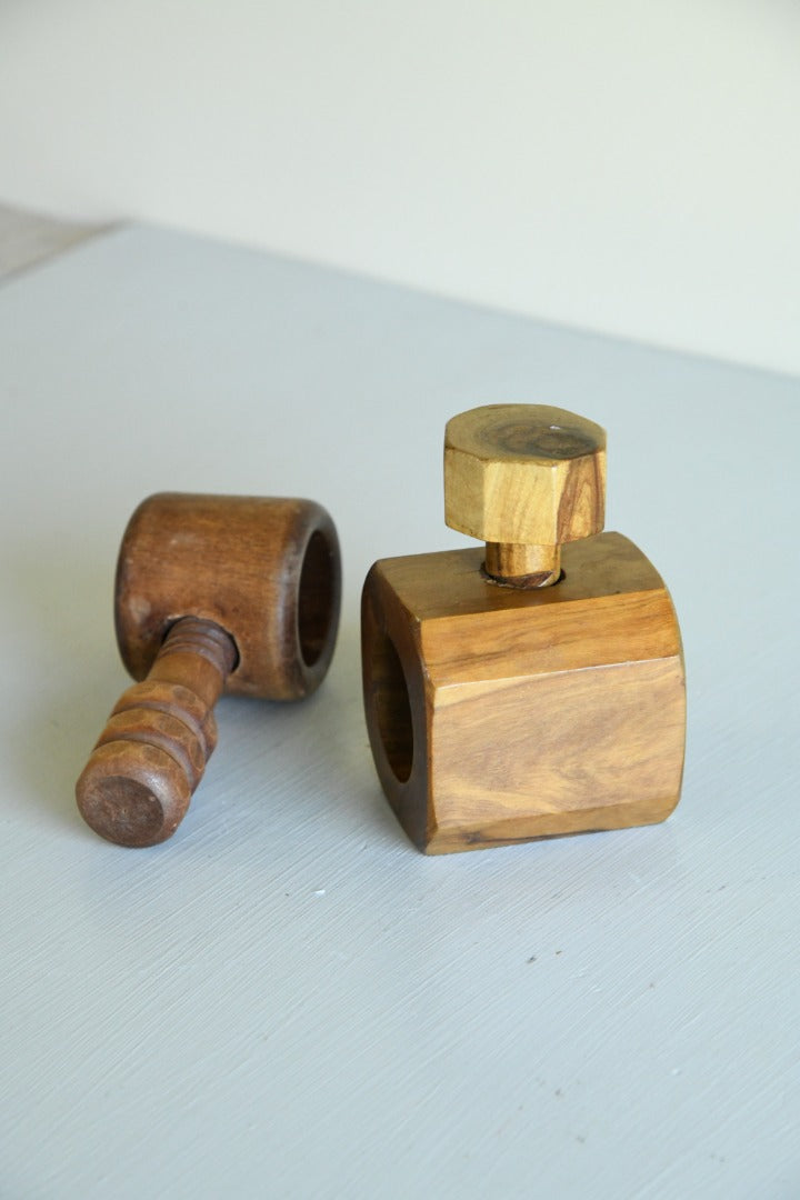 2 Wooden Nut Crackers