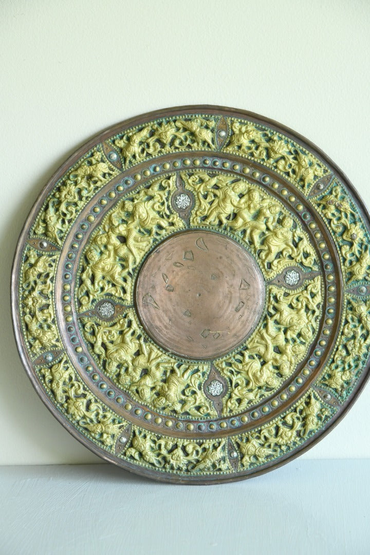 Indian Decorative Copper and Brass Tray