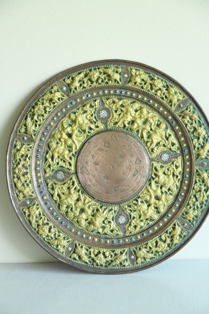 Indian Decorative Copper and Brass Tray