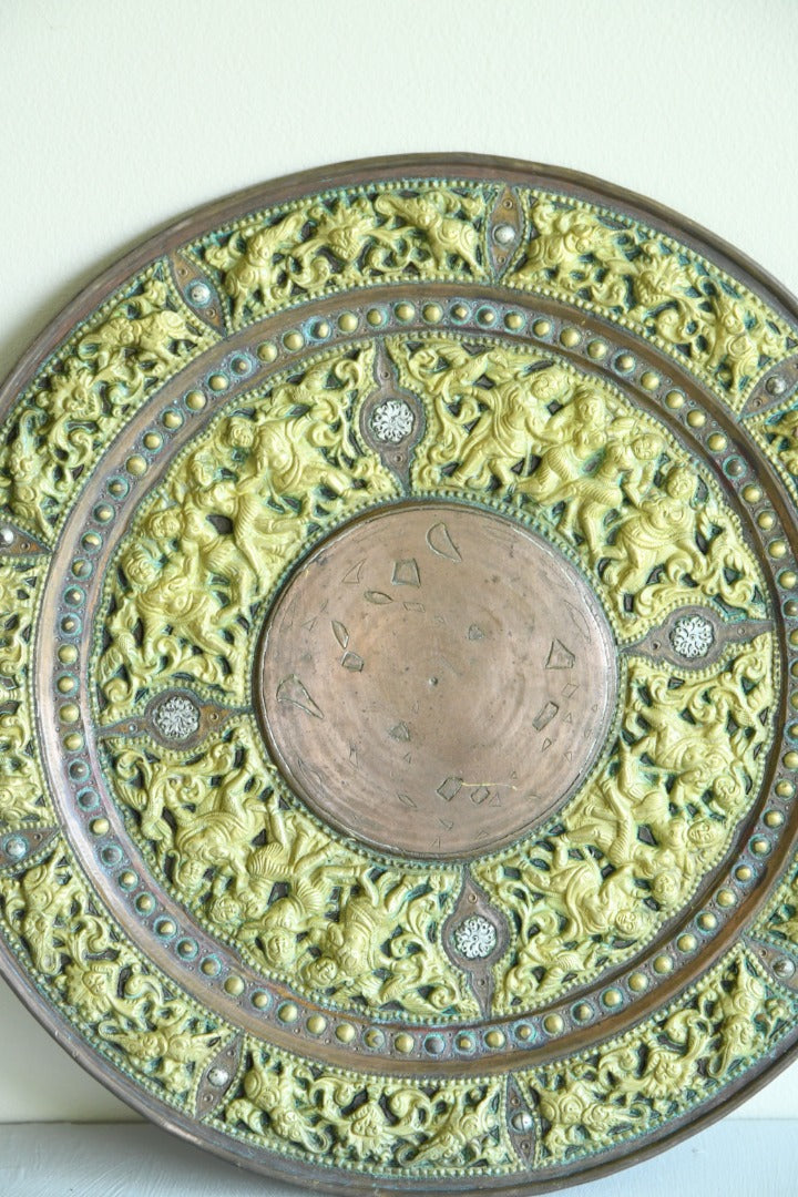 Indian Decorative Copper and Brass Tray
