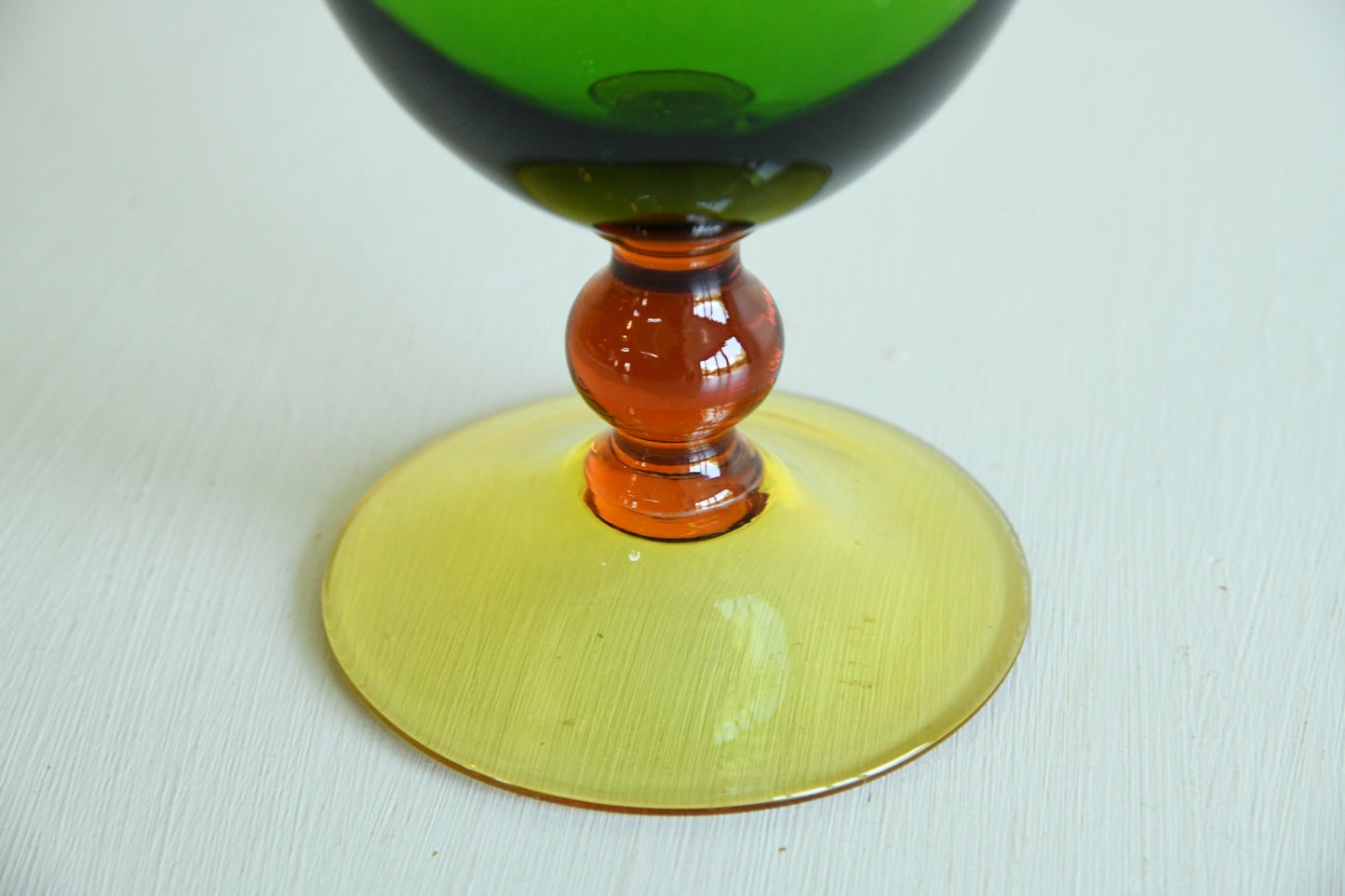 Stunning Green & Amber Glass Jug