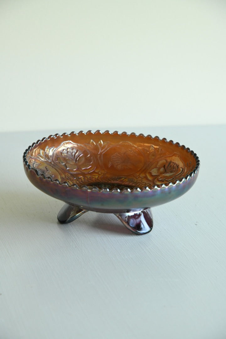 Fenton Dragon & Lotus Carnival Glass Bowl