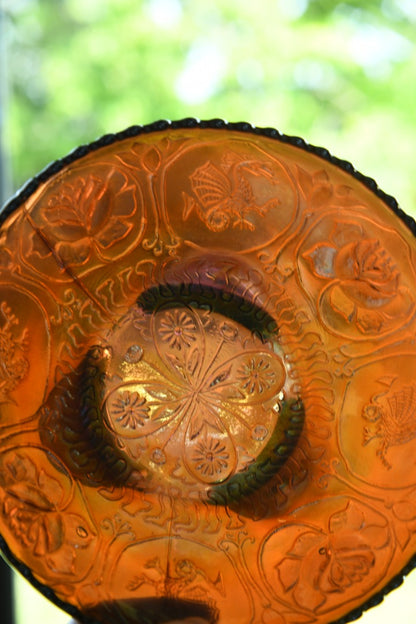 Fenton Dragon & Lotus Carnival Glass Bowl