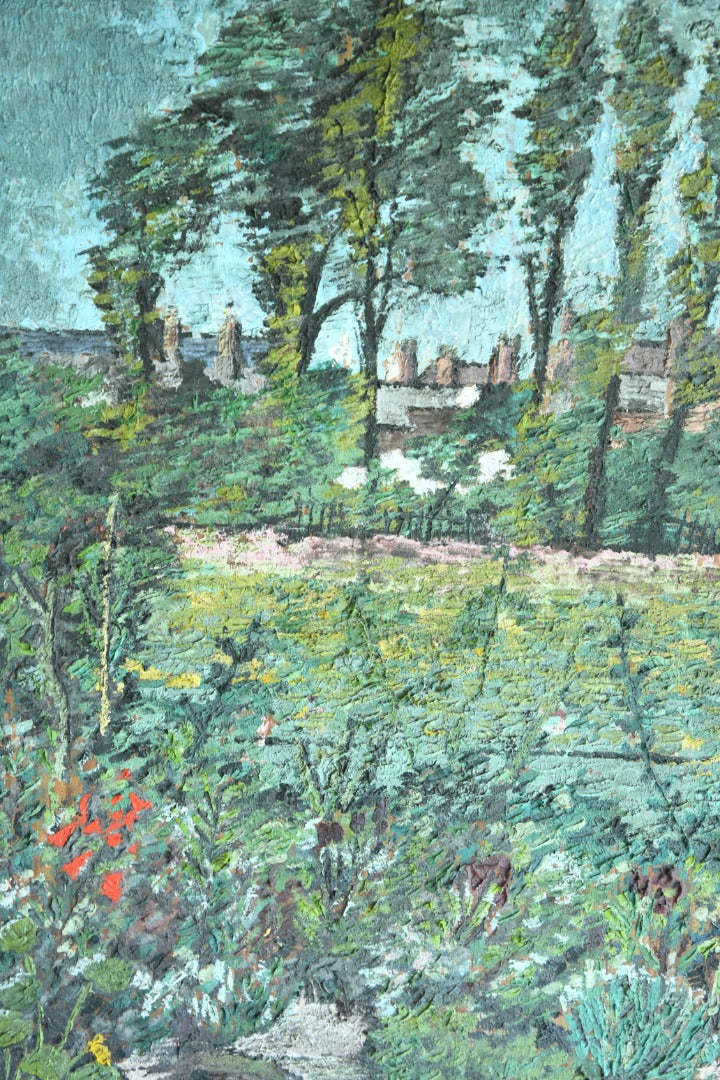 Early 20th century British School A Town Garden Oil on board